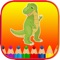 Icon Dinosaur Coloring Book Free Pages for Toddler Kids