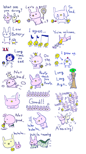 Cute Rabbit Stickers!!(圖3)-速報App