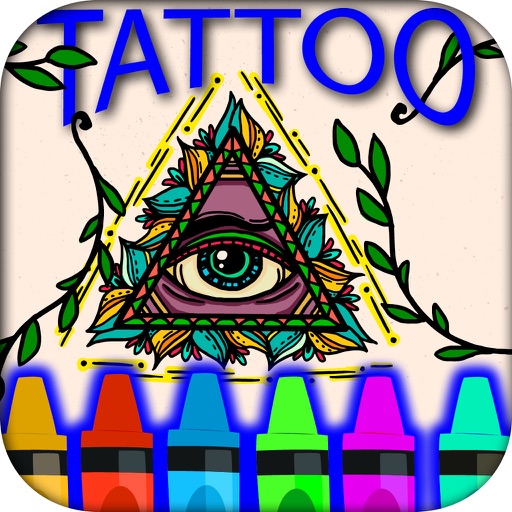 Tattoos Adults Coloring Book icon
