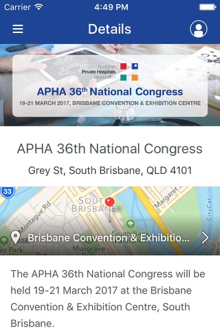 APHA 36th National Congress screenshot 3