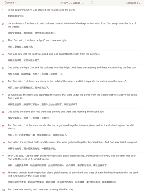 NRSV Bible(Holy Bible NRSV+Chinese Union Version) screenshot 4