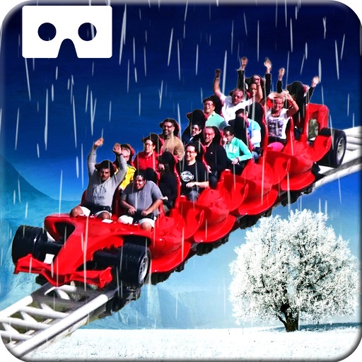 VR Snow Sky Night Visit Roller Coaster