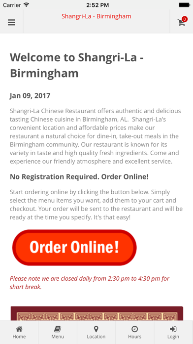 How to cancel & delete Shangri-La - Birmingham from iphone & ipad 1