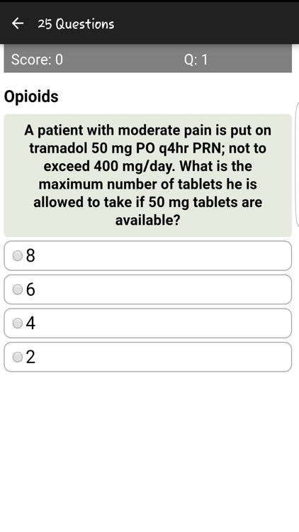Tablet Drug Dosages Quiz
