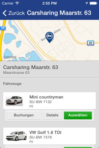 BwCarsharing screenshot 3