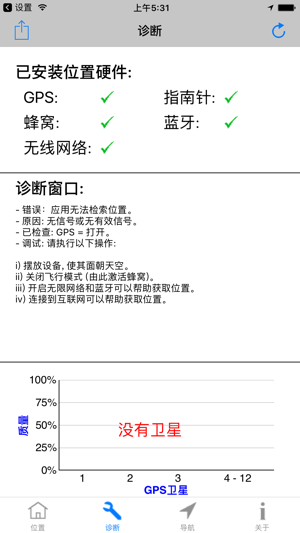 GPS診斷 - 衛星測試工具和坐標(圖3)-速報App