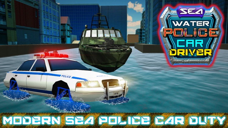 Sea Water Police Car Driver & Crime Chase Sim