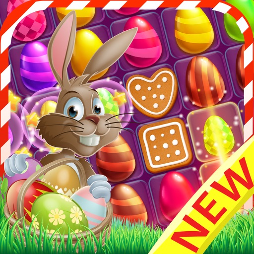 Easter Egg cookie - Bunny hunt candy game for kids icon