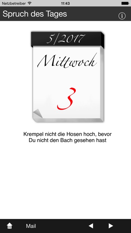 Spruch des Tages