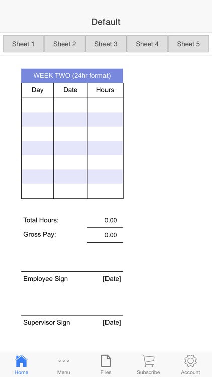 Business Timesheet