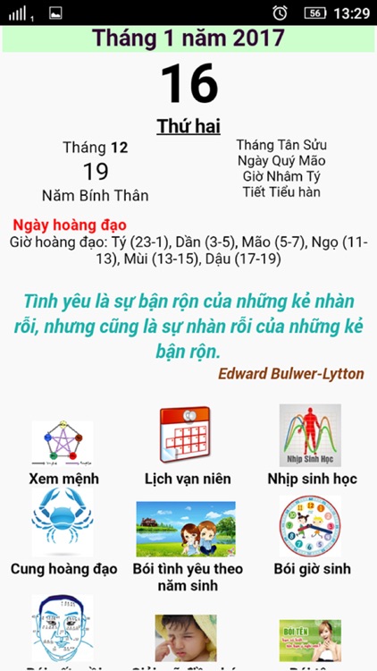 Lịch vạn niên tử vi tướng số