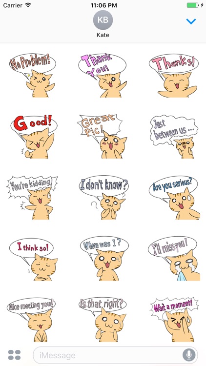 Gilbert The Pretty Cat Stickers