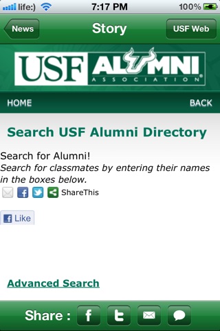 USF Alumni Crib Sheet screenshot 2