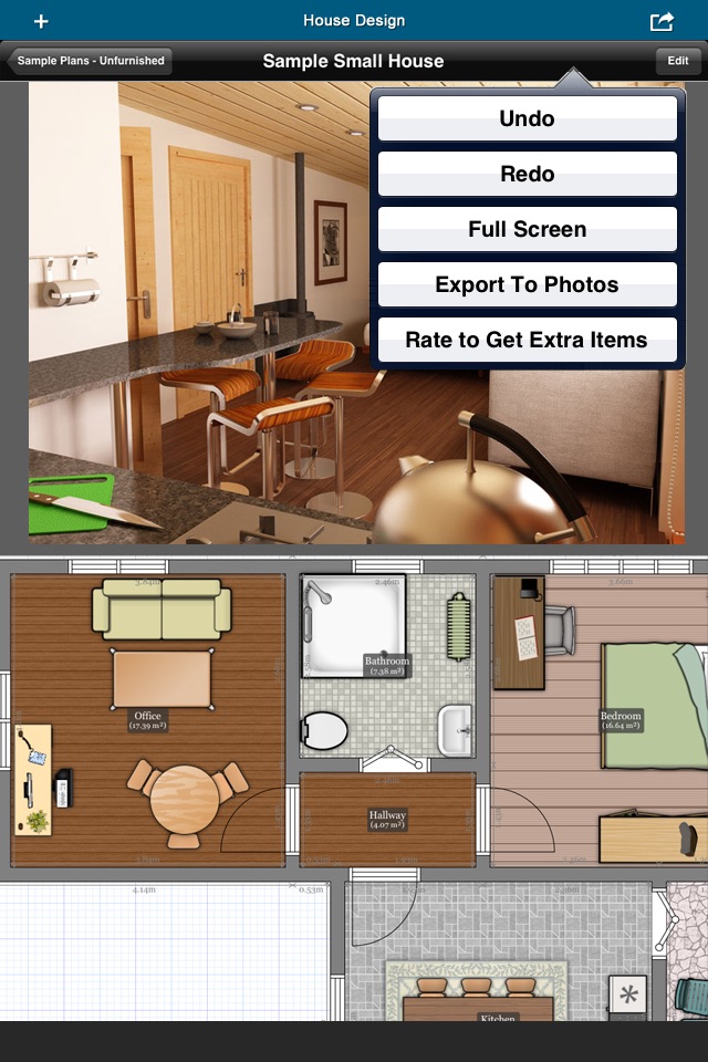Home Office Design - floor plan & draft design screenshot 2