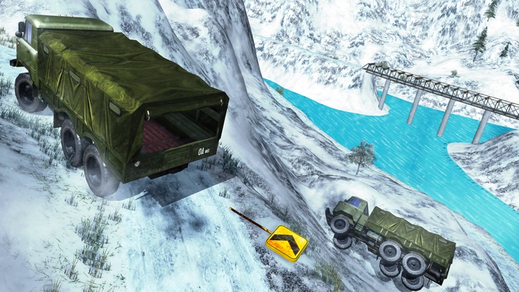 Off Road Army Truck Parking Sim - Snow Driving 3D screenshot-4