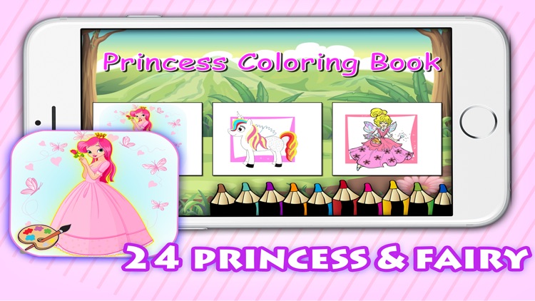 Fairy Princess coloring book : Best 24 Pages screenshot-3