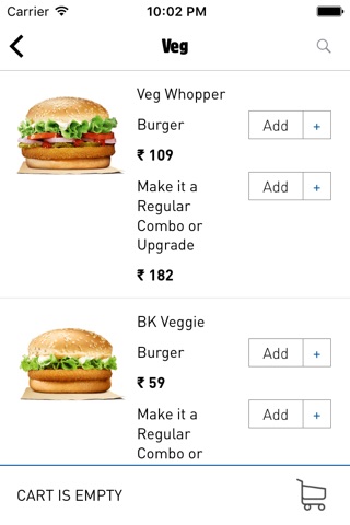 Burger King India Order Online screenshot 2