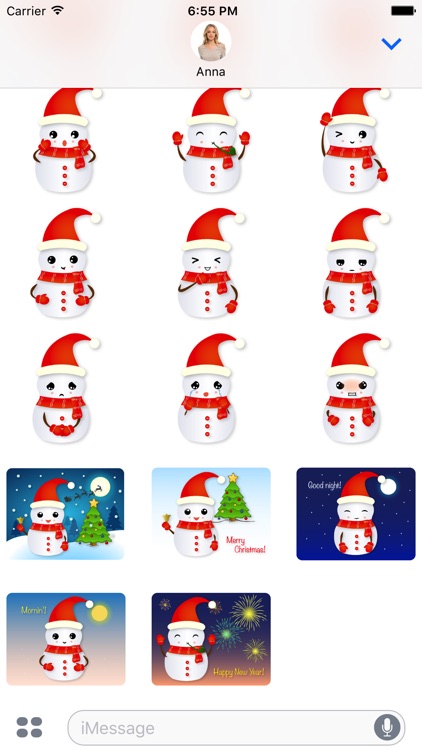 Christmas Snowman - Holiday Emoji screenshot-3