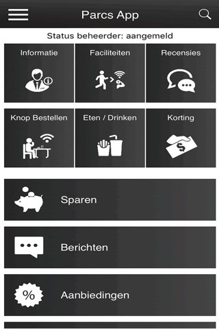 Parcs App - náhled