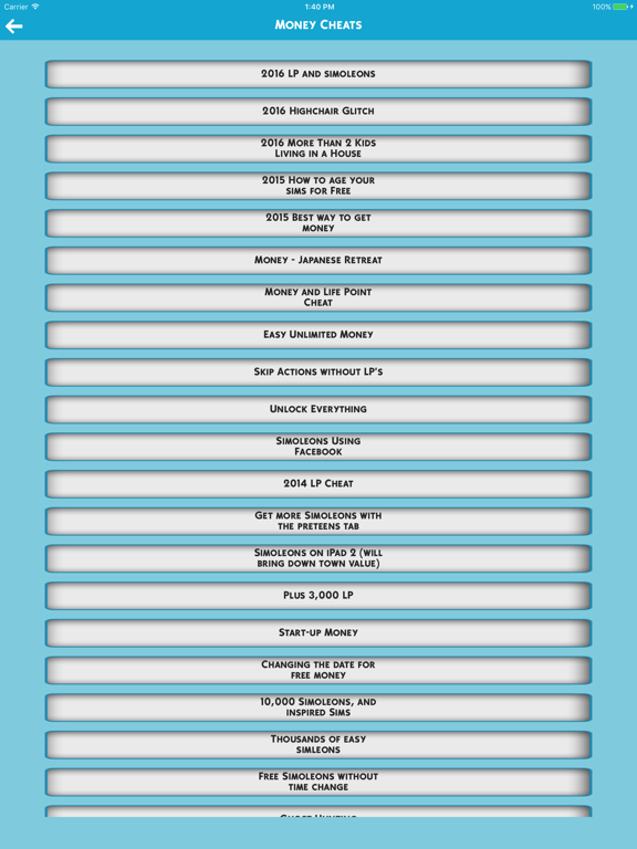 Cheats for The SIMS FreePlay + screenshot 2