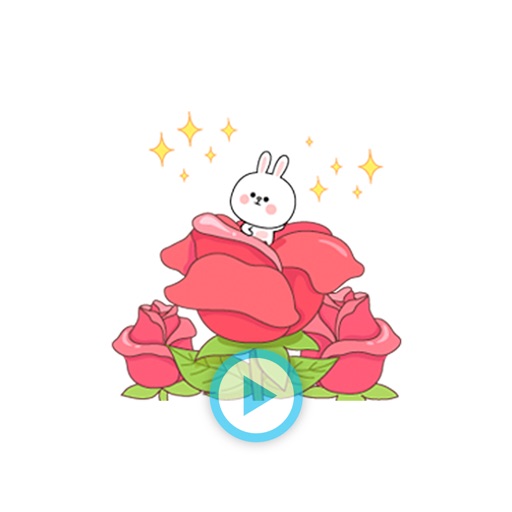 Lovely Tiny Bear And Bunny - Animated Stickers icon