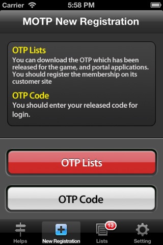 MOTP-Mobilians screenshot 2