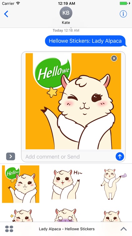 Hellowe Stickers: Lady Alpaca