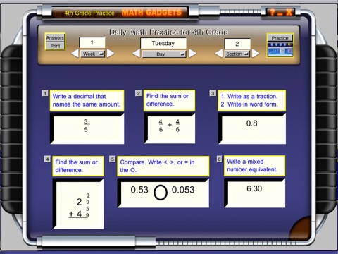 Fourth Grade Math Practice Teacher screenshot 2