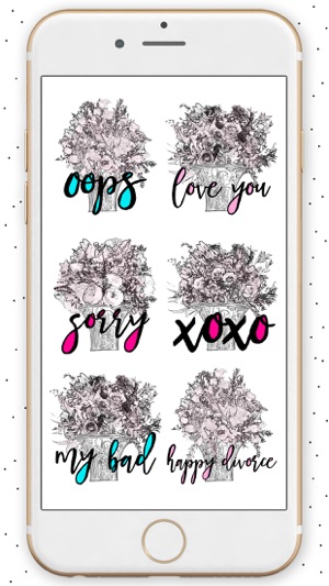 Fake Bouquet Flower Sticker Pack