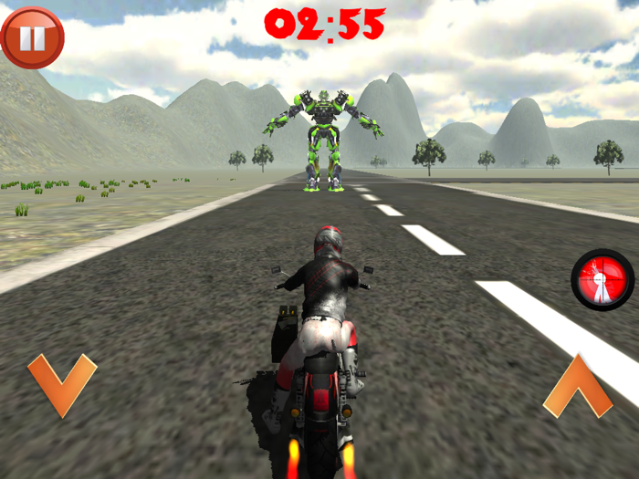 Robots Vs Bike War  Speed Battle Adventure Game