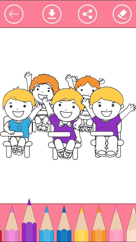 【图】着色书 儿童的学校：像一个女孩，铅笔，铅笔盒，书本，书包，黑板，多的多张图片(截图2)