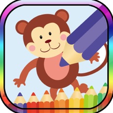 Activities of Kids Coloring Book monkey and frinds animal