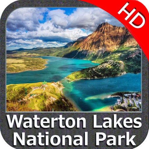 Waterton Lakes NP HD GPS charts Navigator