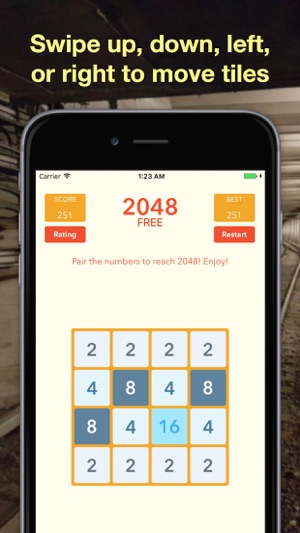 2048 Best Free 4x4 Block Logic Puzzle fo