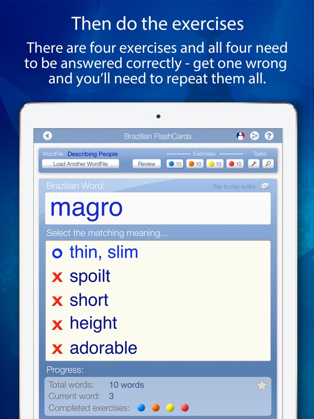 Learn Brazilian FlashCards for iPad(圖2)-速報App