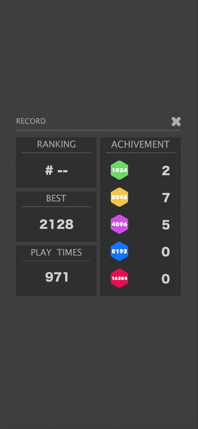 2048 Hexagon Number Puzzle