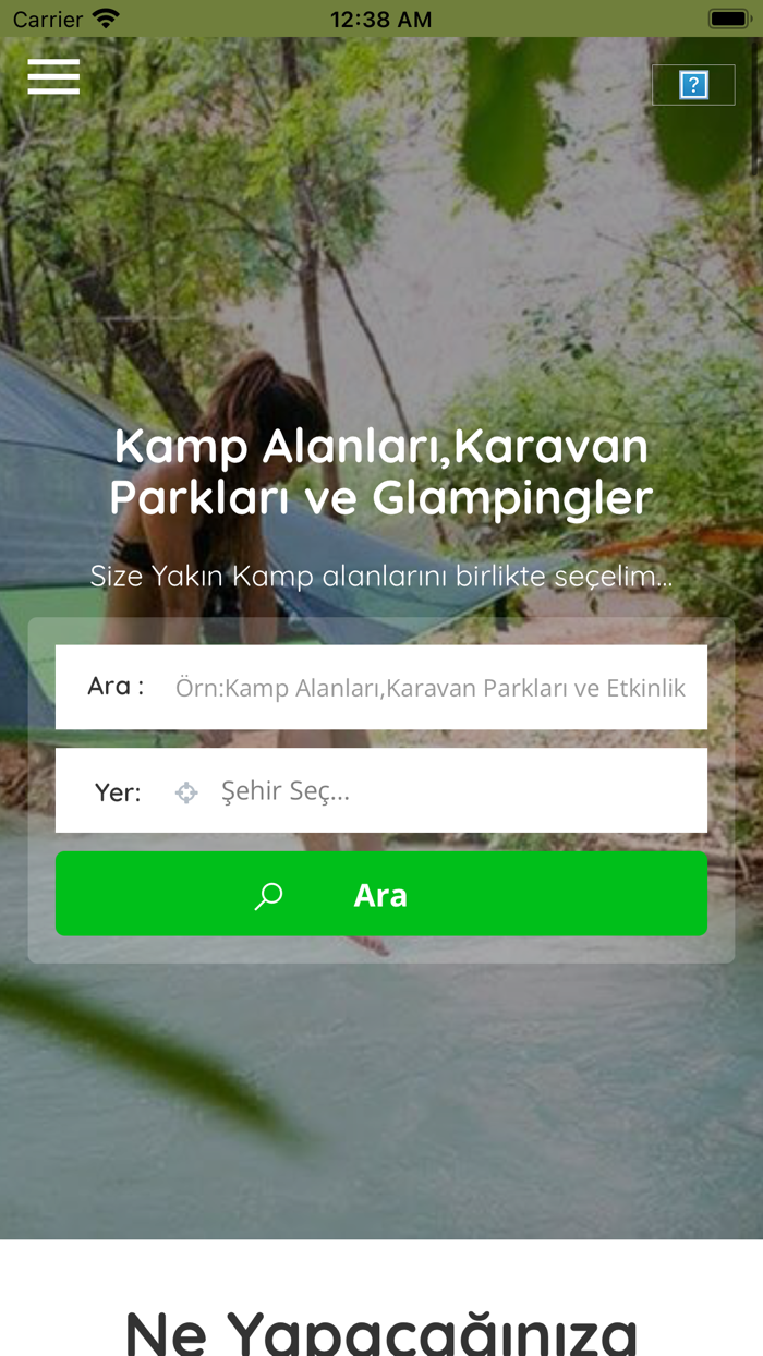 Kampolog - Kamp Alanları