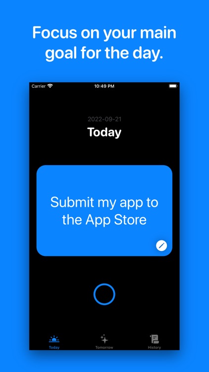 Goalie - One Daily Goal