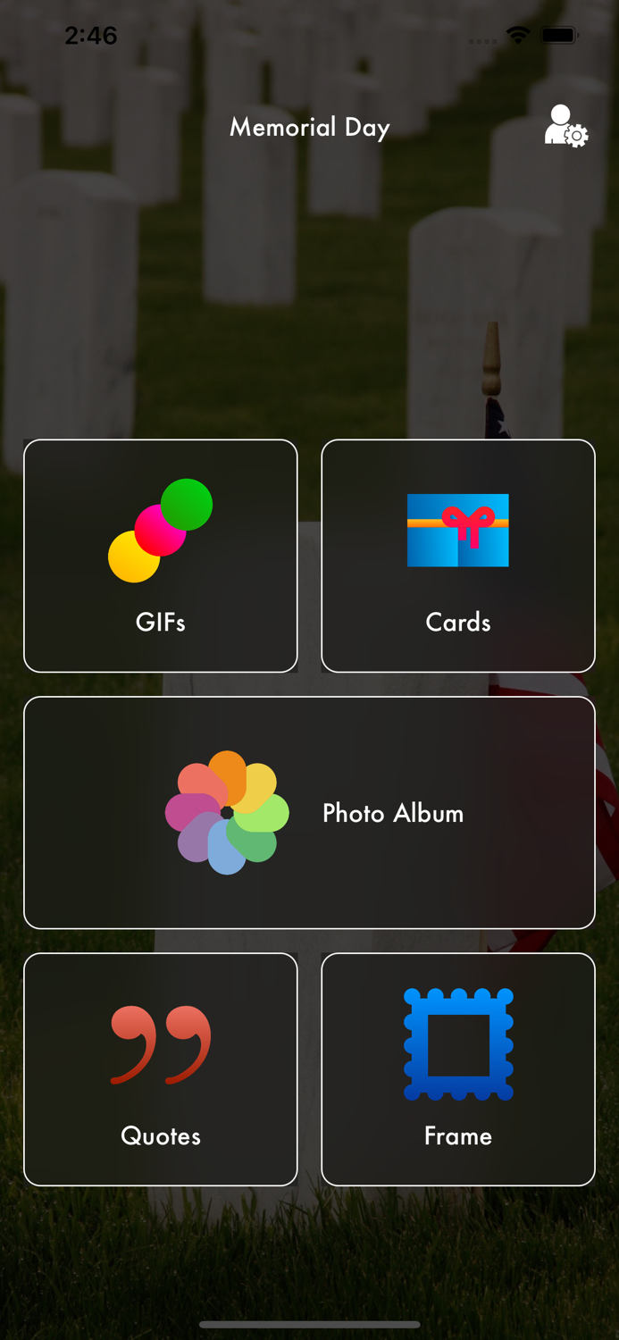 Memorial Day Wishes Card Frame