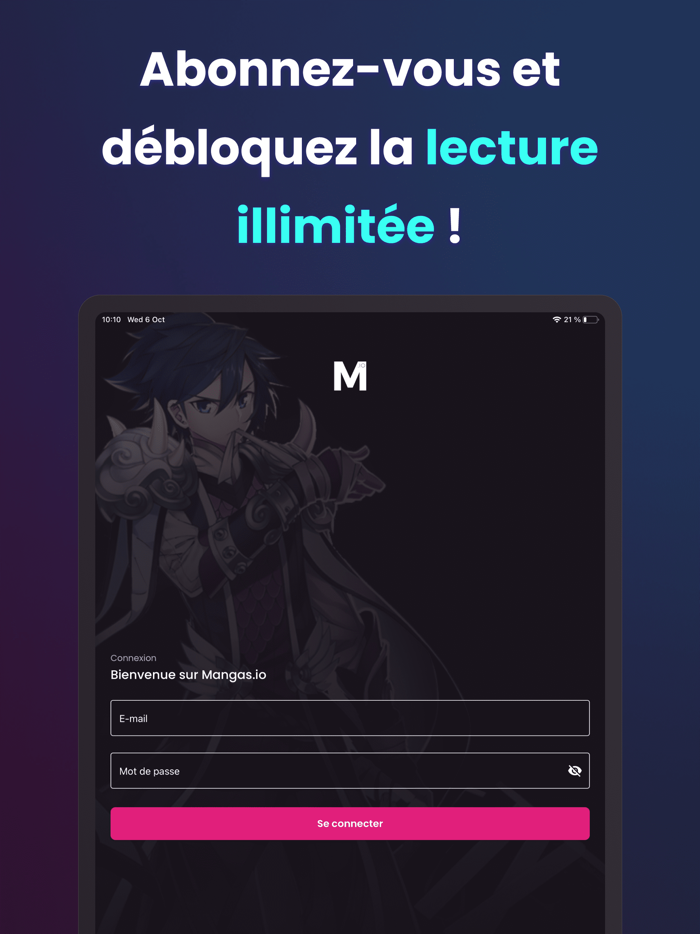 Mangas.io, lAbonnement manga