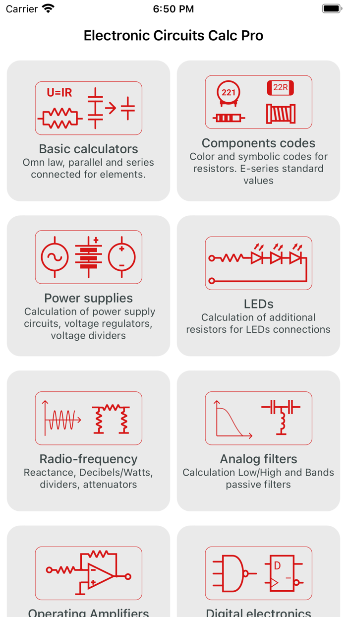 Electronic Circuits Calc Pro