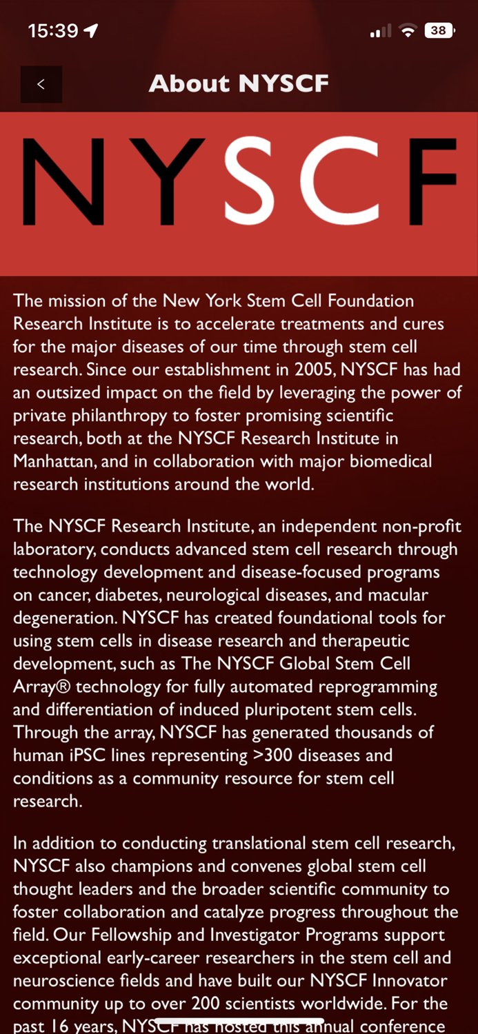 The NYSCF Conference