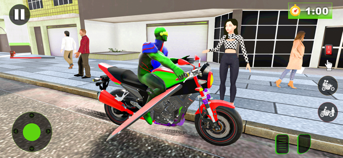Flying Bike Spider Hero Game