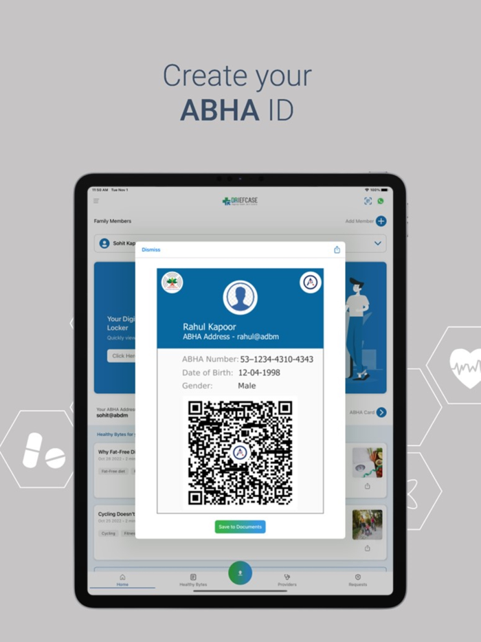 Driefcase ABHA, Health Records