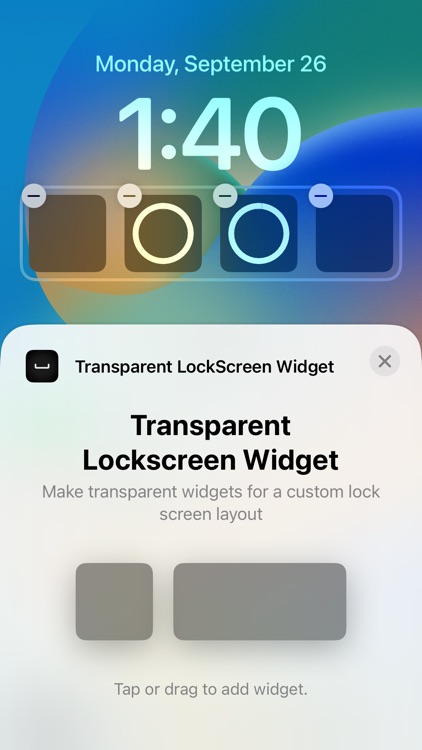 Transparent Lockscreen Widgets