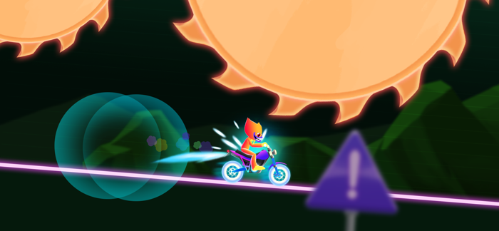 Moto Bike Neon Racing