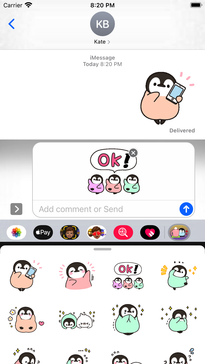 Cute Penguin 2 Stickers pack