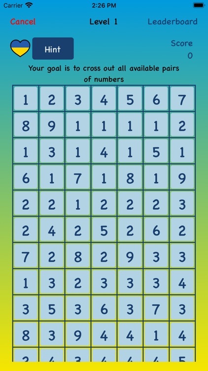 1to99: number puzzle