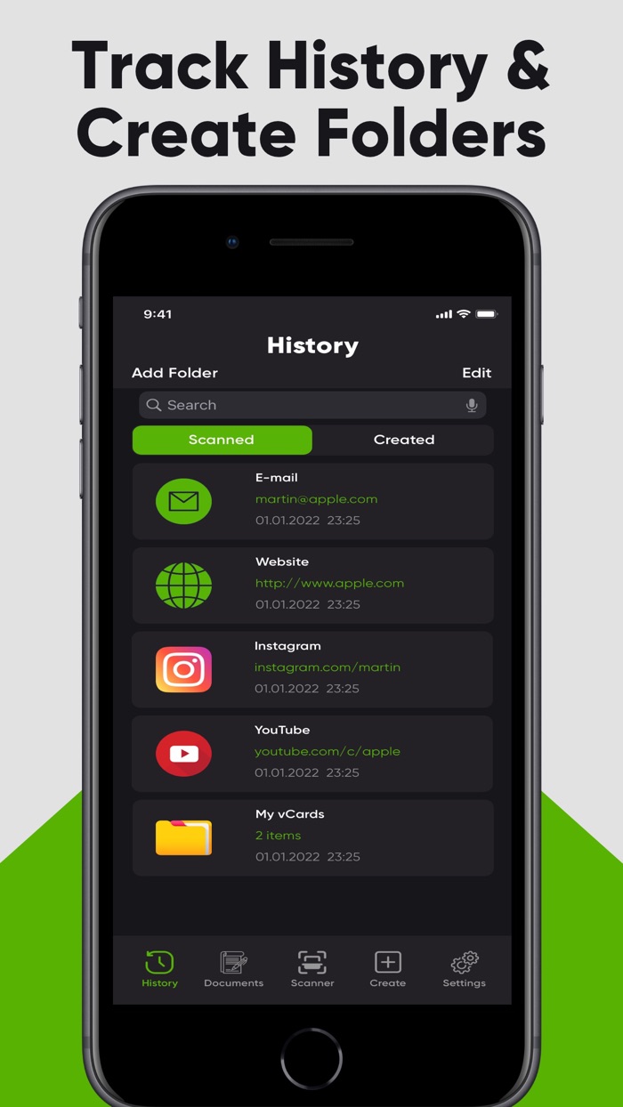 QR Code  PDF Scan  Create