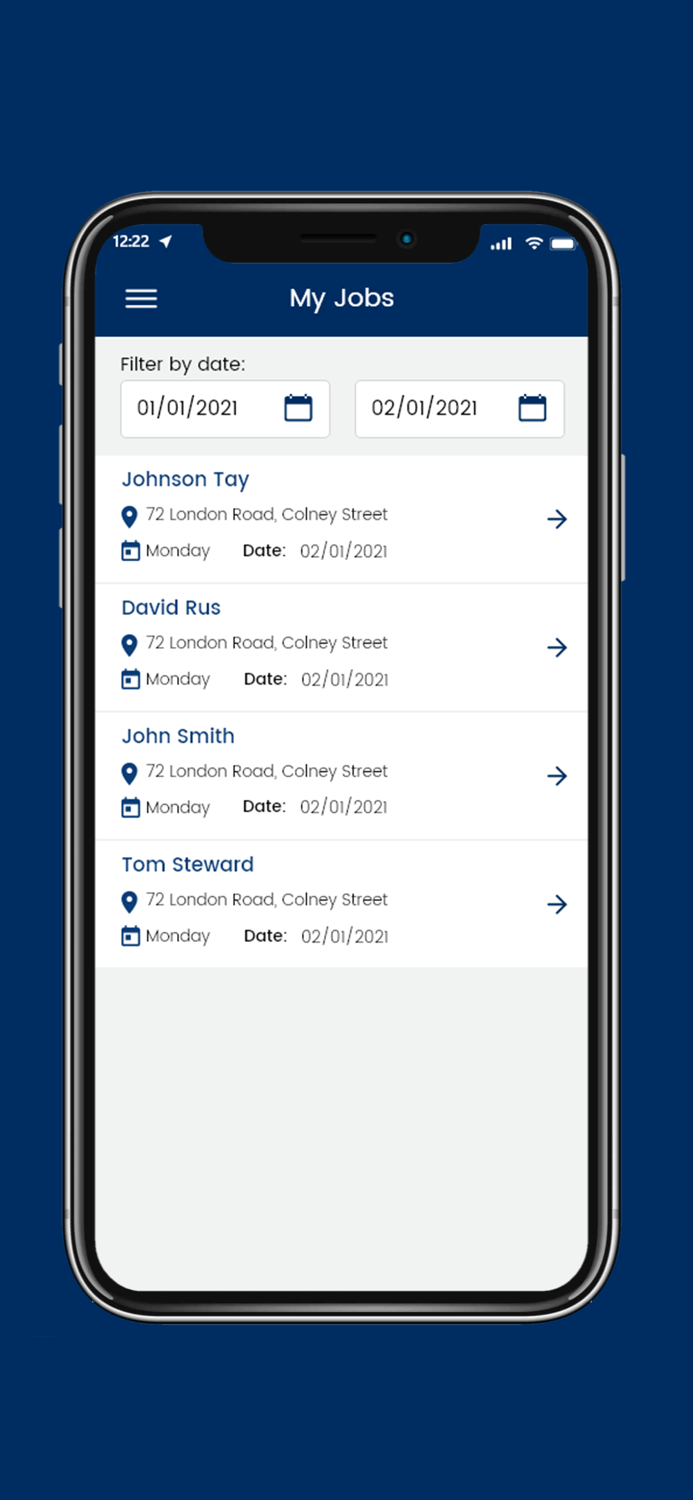 Infront Container Crew App